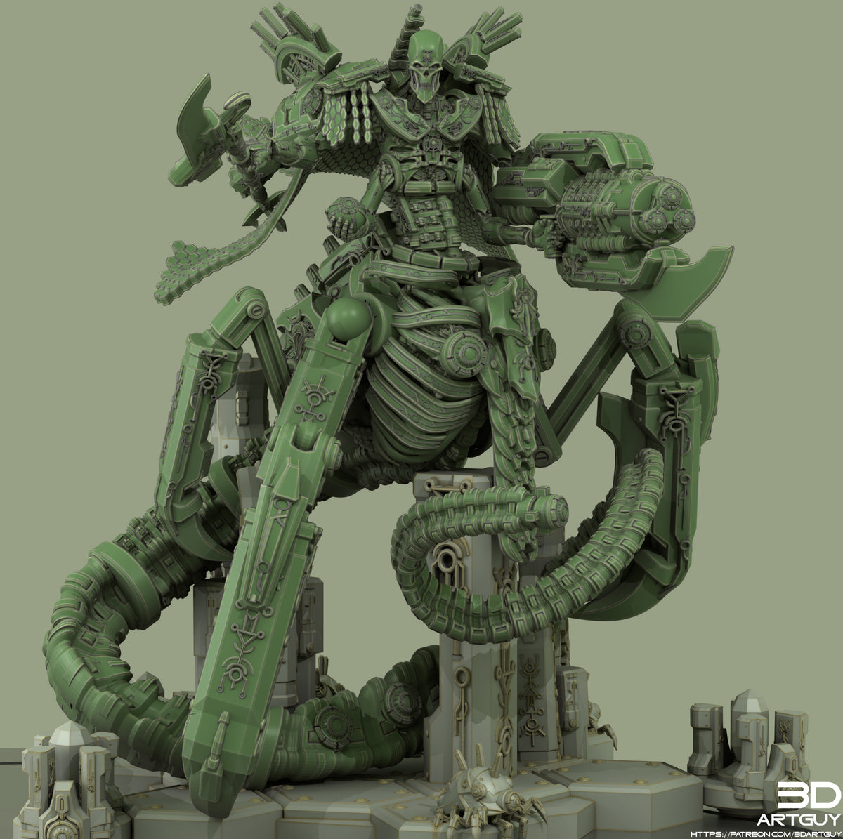 Ancient Annihilator Army by 3DArtGuy | Heroic Scale Resin Printed Miniature Kit (135mm Tall)
