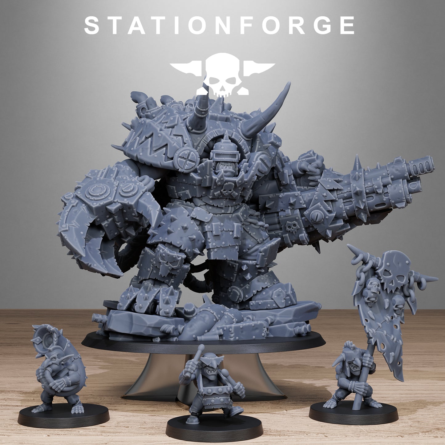 Orkaz Grand Nutta 3.0 by Station Forge – Resin Printed Grimdark Sci-Fi Kit