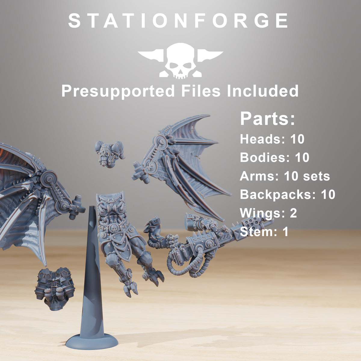 Scavenger Flyers by Station Forge – Resin Printed Grimdark Sci-Fi Flyer Kit