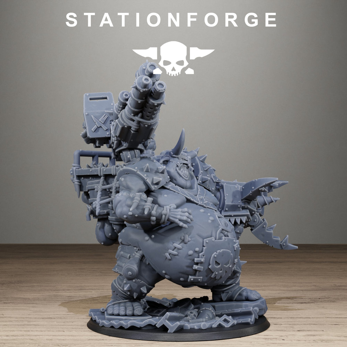Orkaz Belly Busta Boss by Station Forge – Resin Printed Grimdark Sci-Fi Hero