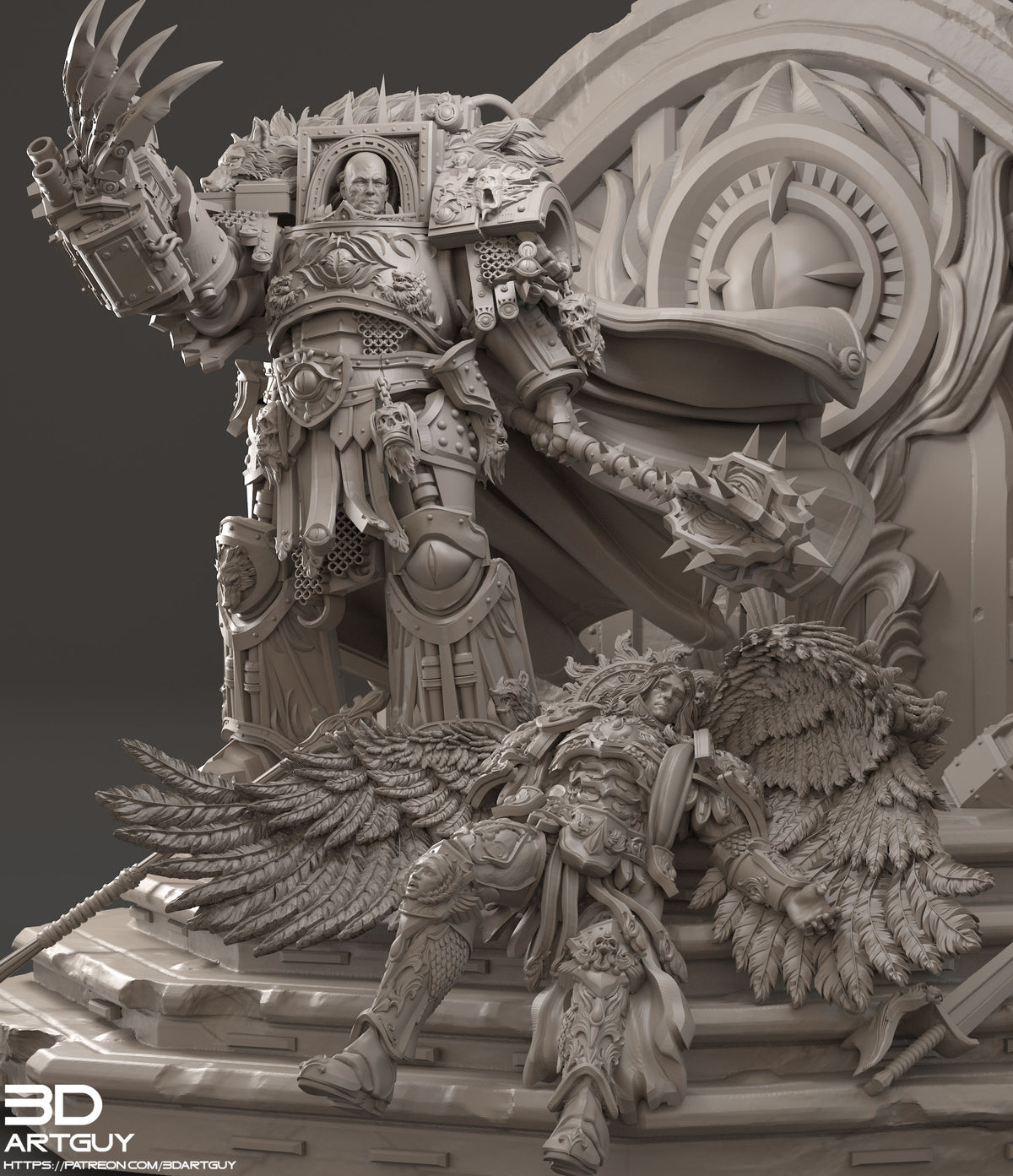 Lord of War Diorama by 3DArtGuy – Resin Printed Galactic Progenitor Scene