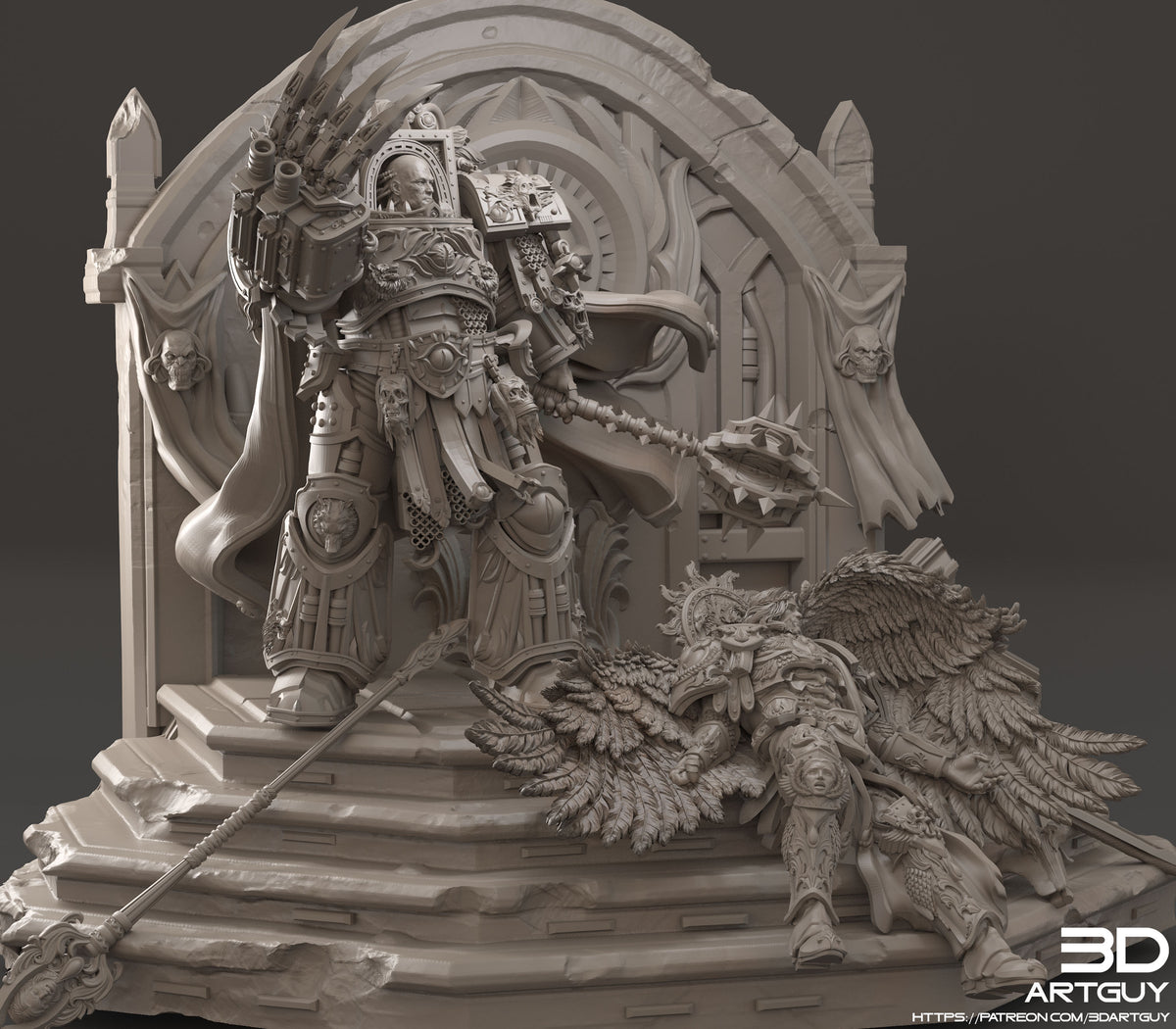 Lord of War Diorama by 3DArtGuy – Resin Printed Galactic Progenitor Scene