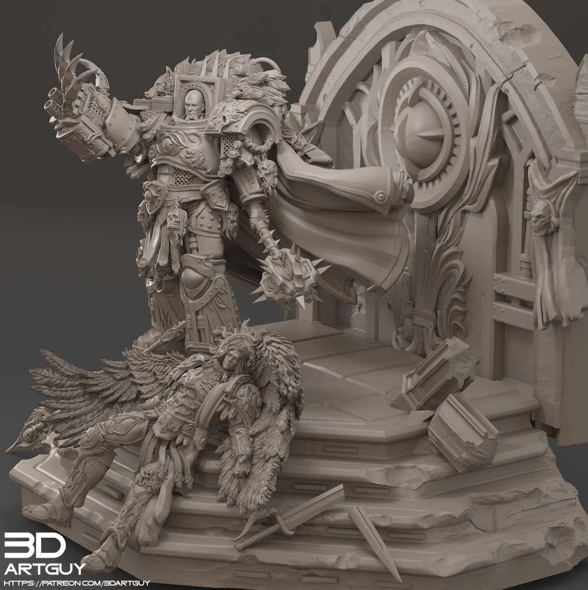 Lord of War Diorama by 3DArtGuy – Resin Printed Galactic Progenitor Scene