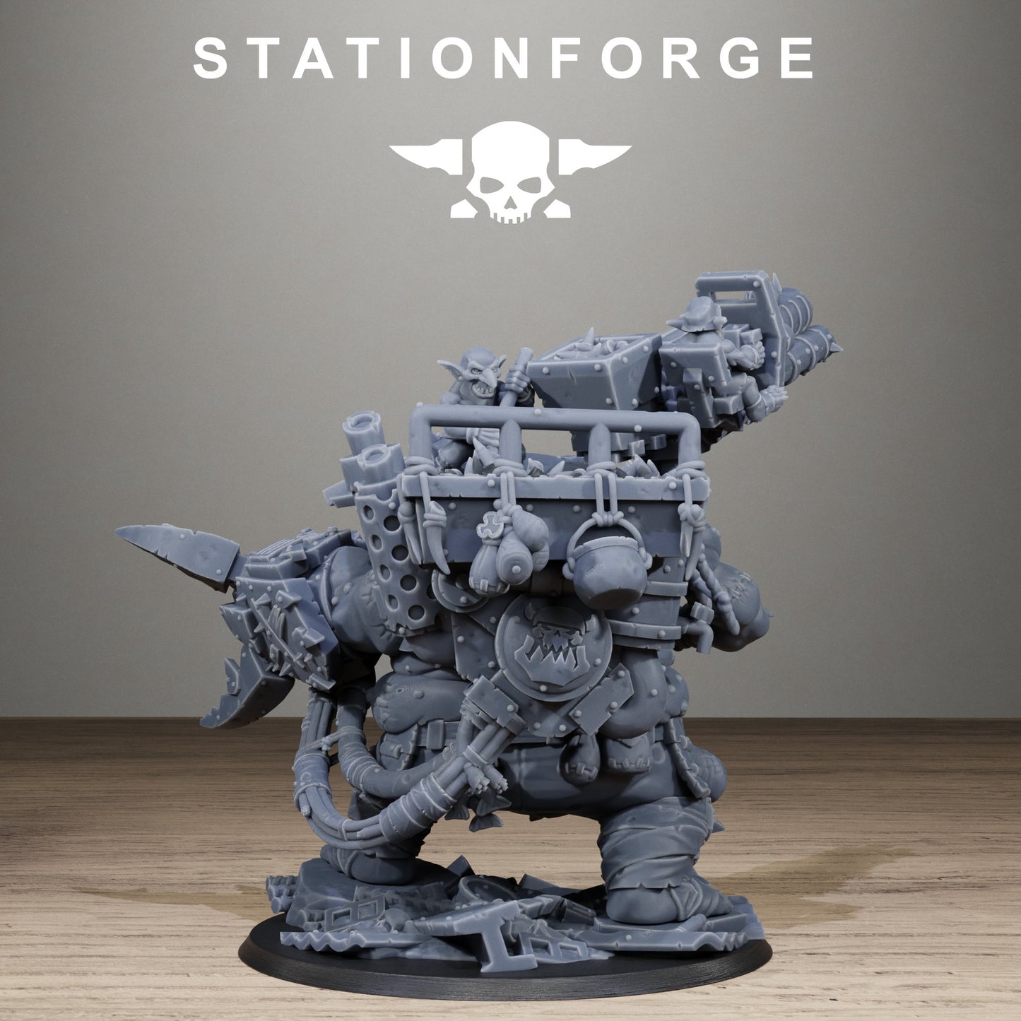 Orkaz Belly Busta Boss by Station Forge – Resin Printed Grimdark Sci-Fi Hero