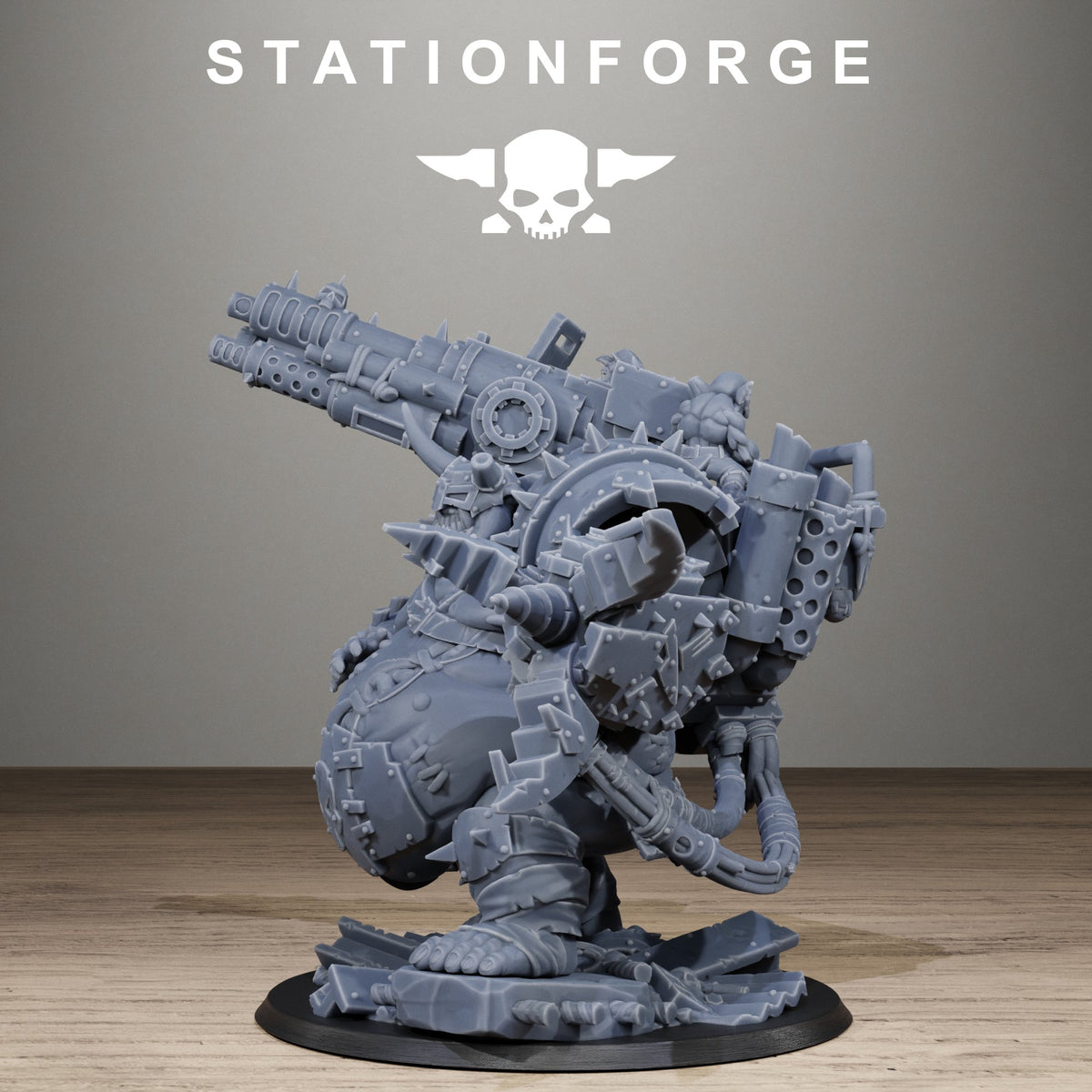 Orkaz Belly Busta Boss by Station Forge – Resin Printed Grimdark Sci-Fi Hero