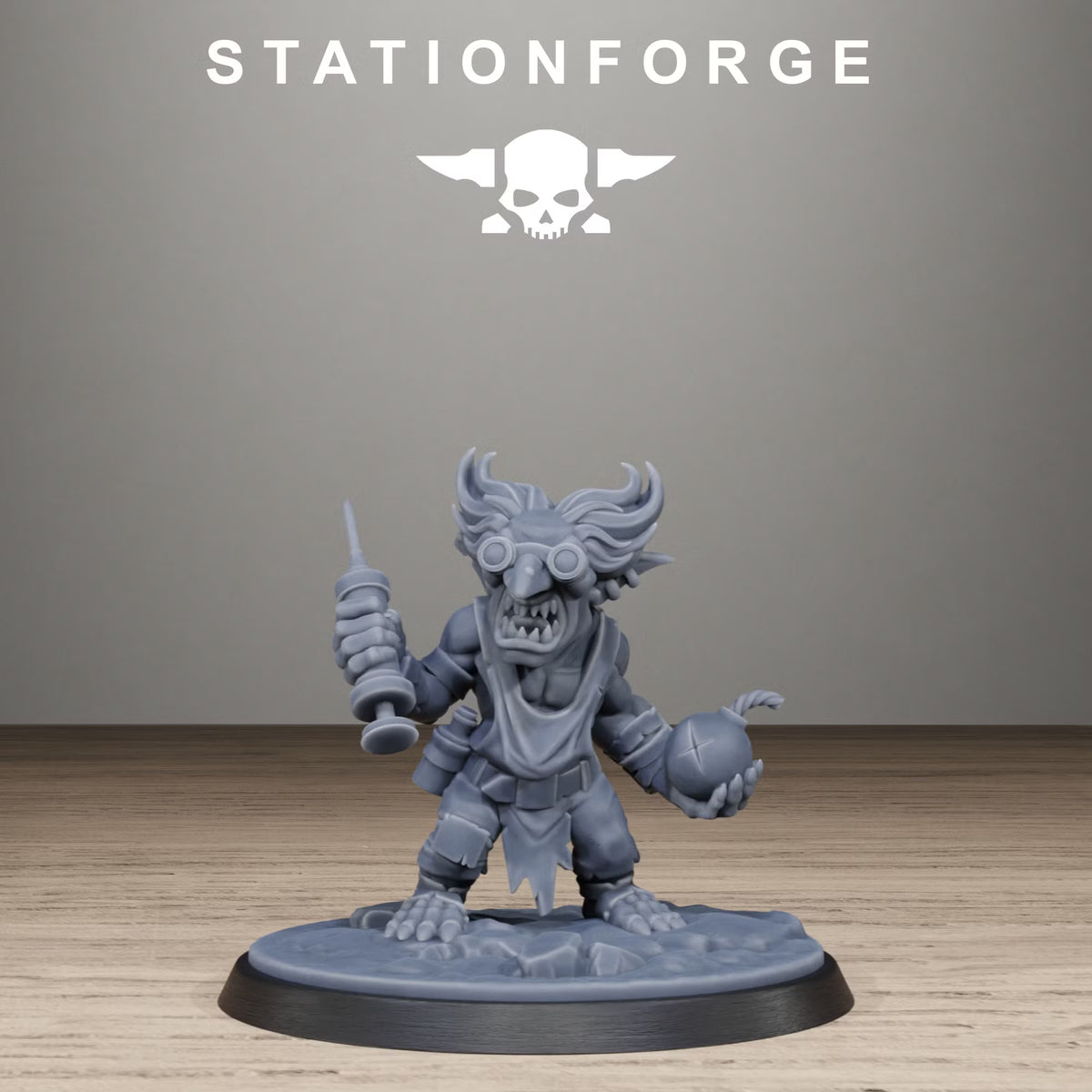 Orkaz Mad Scientist by Station Forge – Resin Printed Grimdark Hero