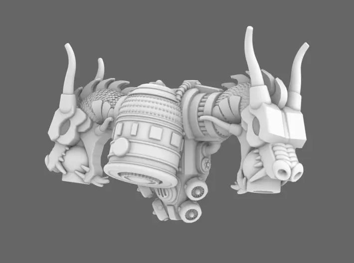 Cyber Samurai V10 Dragon Head Jet Pack (STL FORMAT)