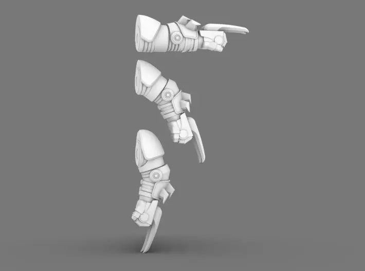 Cyber Samurai V10K Posable Arms W/ Steel Claws (STL Format)