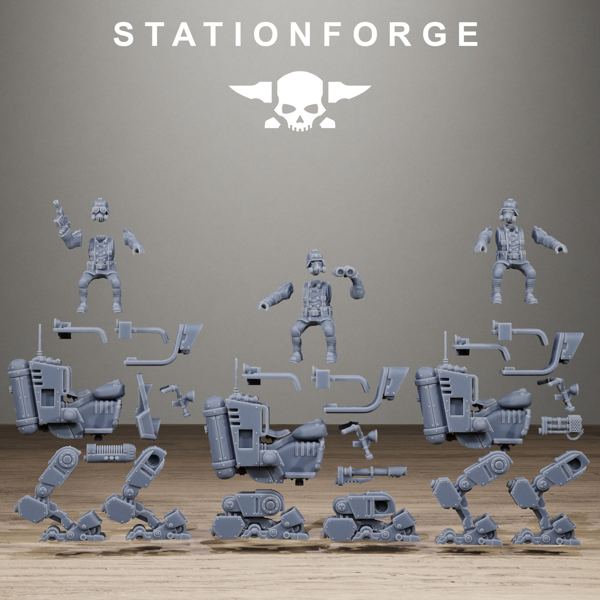 Grim Guard Mini Walker by Station Forge – Resin Printed Grimdark Sci-Fi Walker (28/32mm)