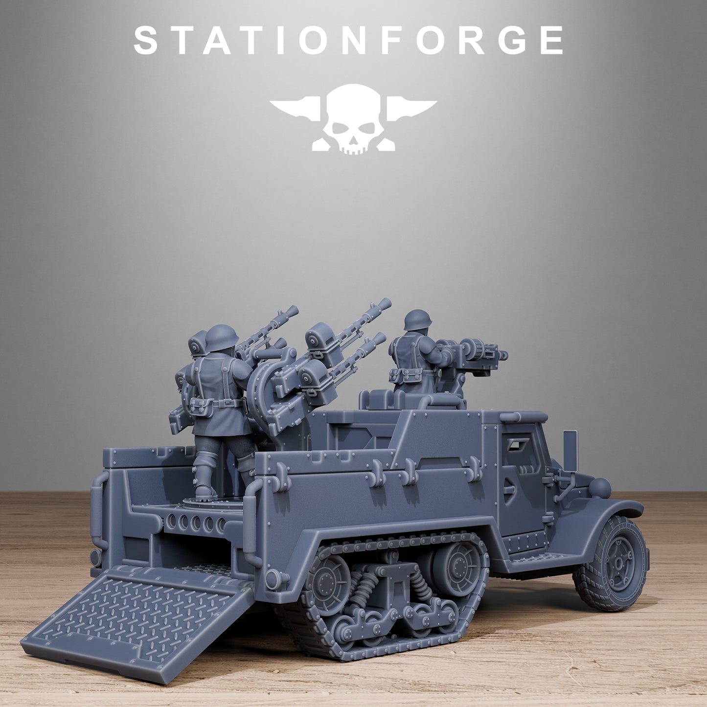 Free Guard Halftrack by Station Forge 28/32mm Heroic Scale Miniature, 150mm, Tank, Resin Model