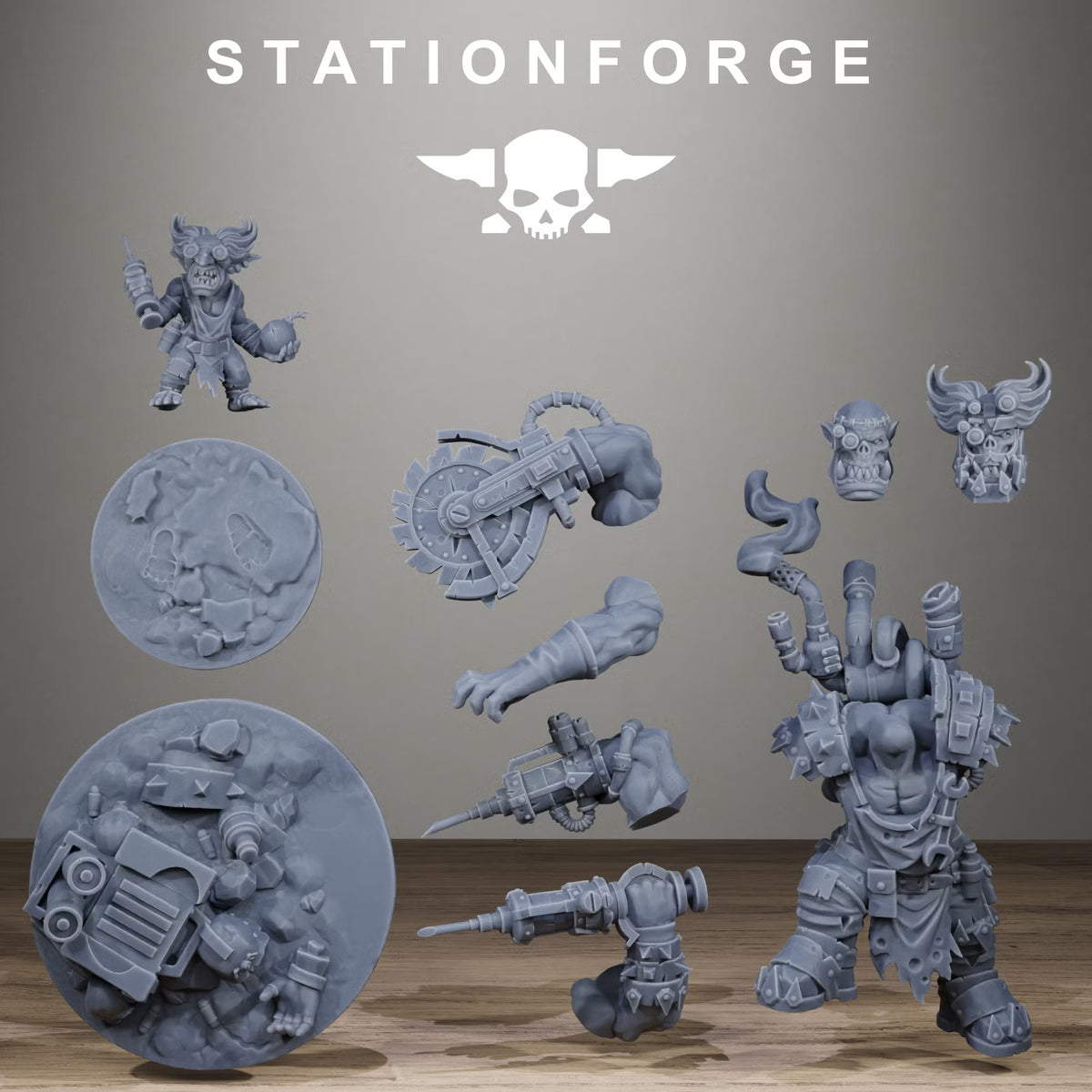 Orkaz Mad Scientist by Station Forge – Resin Printed Grimdark Hero