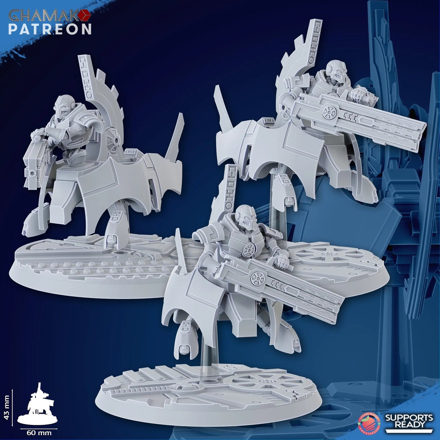 Flying Undying by Ghamak: Sci-fi 28/32mm Heroic Scale Miniature, 43mm tall, 3 Units My Store