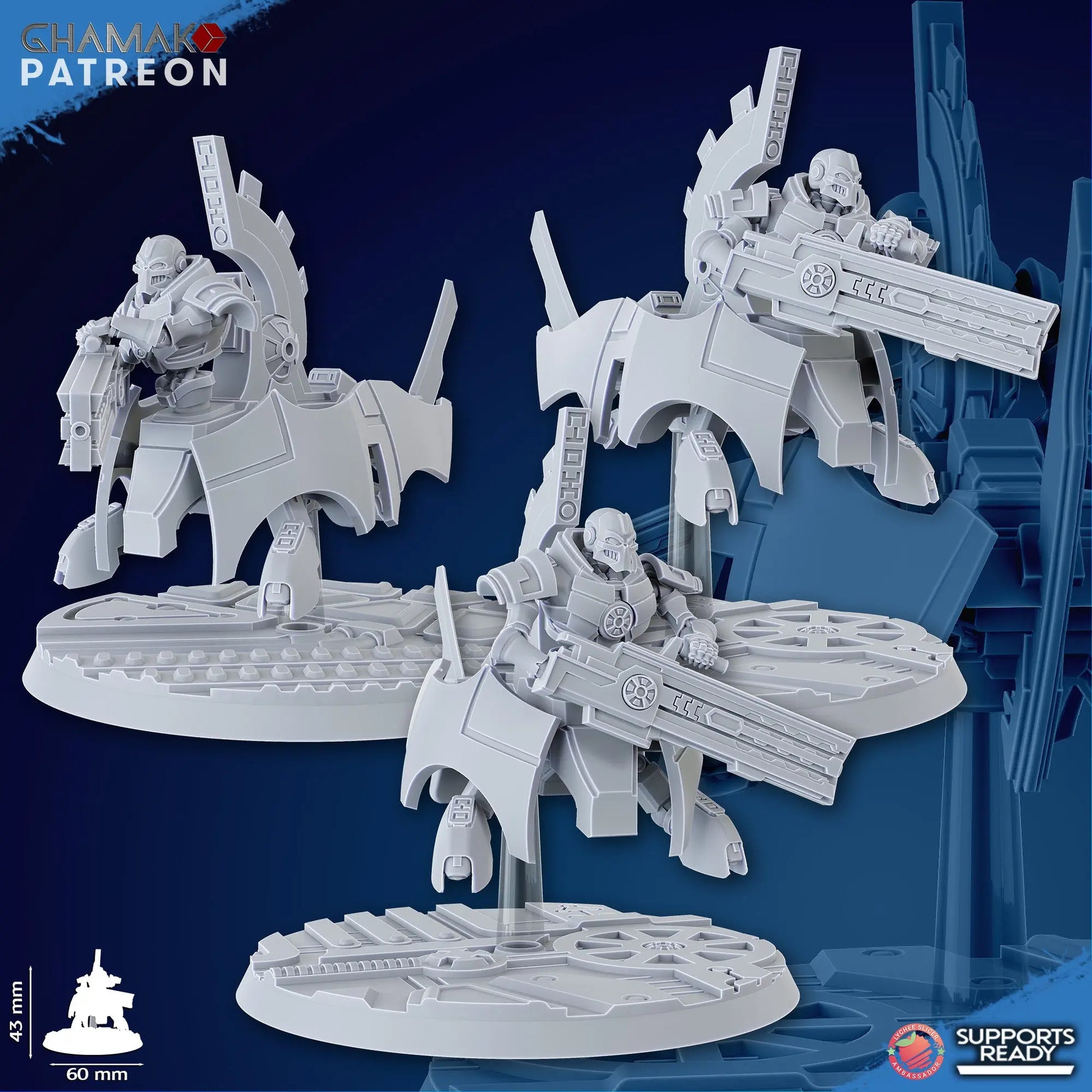 Flying Undying by Ghamak: Sci-fi 28/32mm Heroic Scale Miniature, 43mm tall, 3 Units My Store