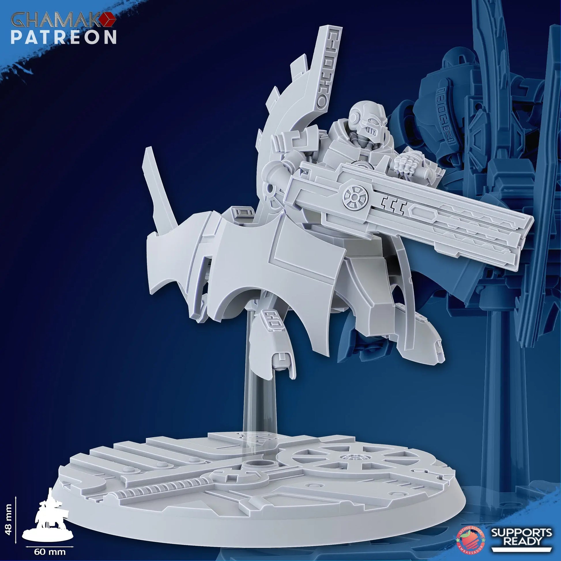 Flying Undying by Ghamak: Sci-fi 28/32mm Heroic Scale Miniature, 43mm tall, 3 Units My Store