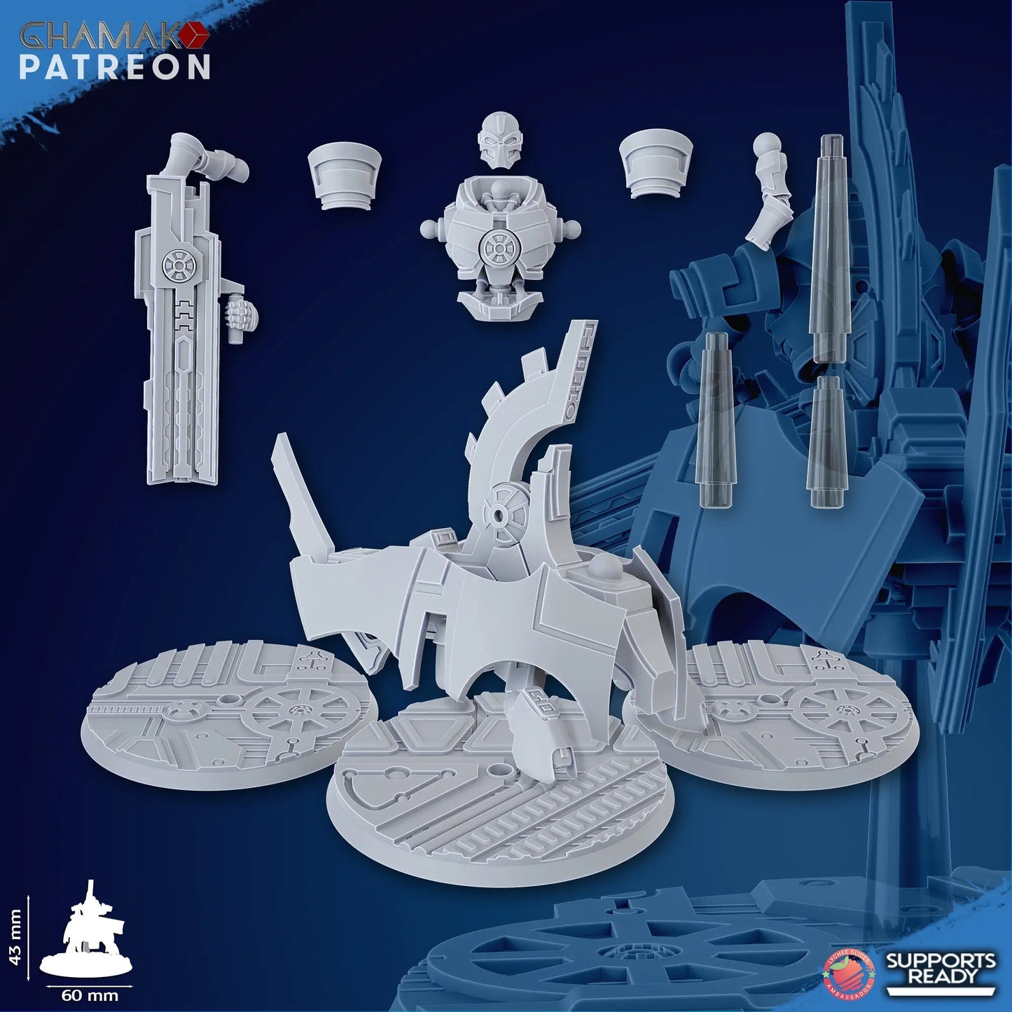 Flying Undying by Ghamak: Sci-fi 28/32mm Heroic Scale Miniature, 43mm tall, 3 Units My Store