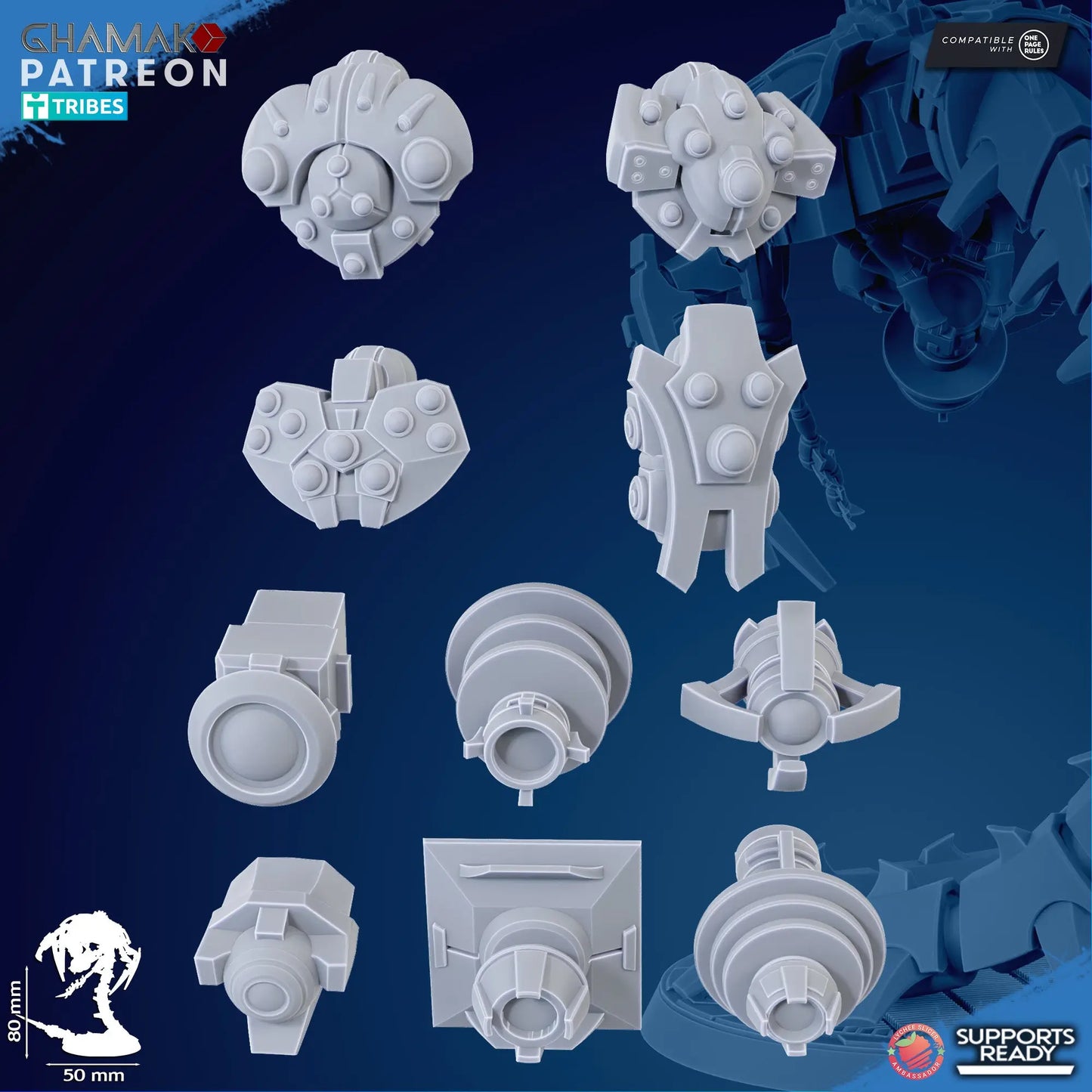 Undying Wraiths by Ghamak: Sci-fi 28/32mm Heroic Scale Miniature, 80mm tall, 3 Units My Store