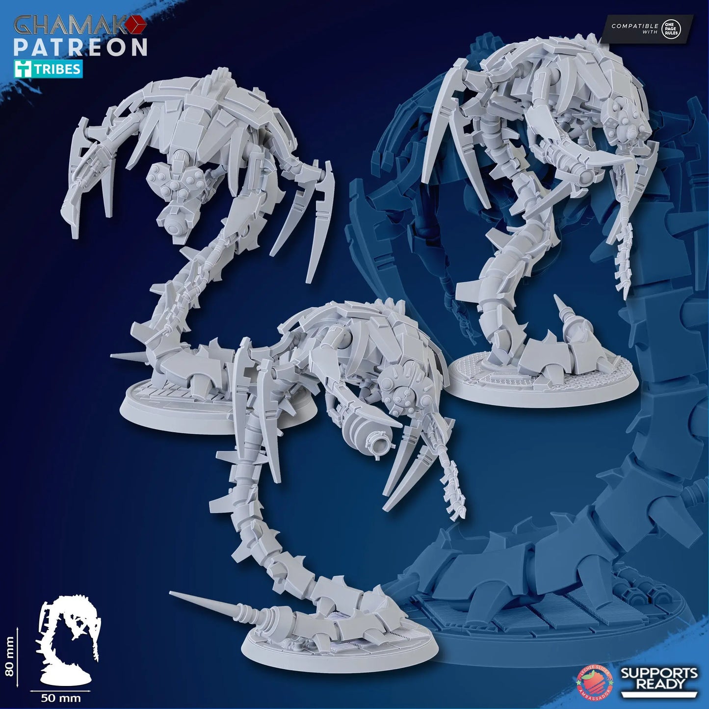 Undying Wraiths by Ghamak: Sci-fi 28/32mm Heroic Scale Miniature, 80mm tall, 3 Units My Store