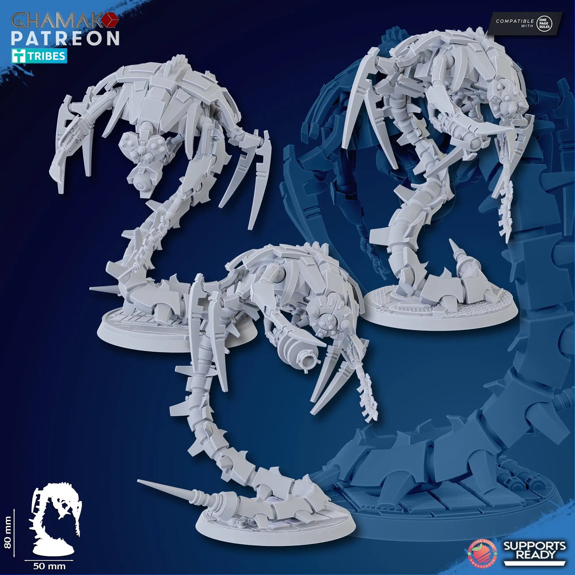 Undying Wraiths by Ghamak: Sci-fi 28/32mm Heroic Scale Miniature, 80mm tall, 3 Units My Store