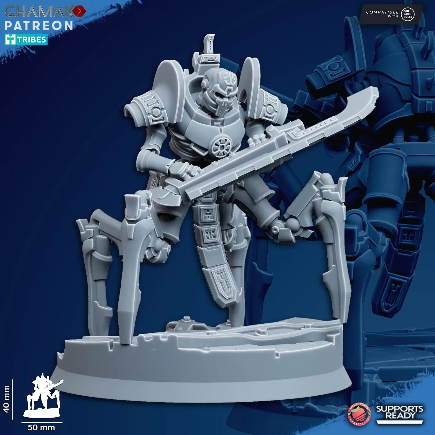 Vanquishers by Ghamak: Sci-fi 28/32mm Heroic Scale Miniature, 40mm tall, 7 Units My Store