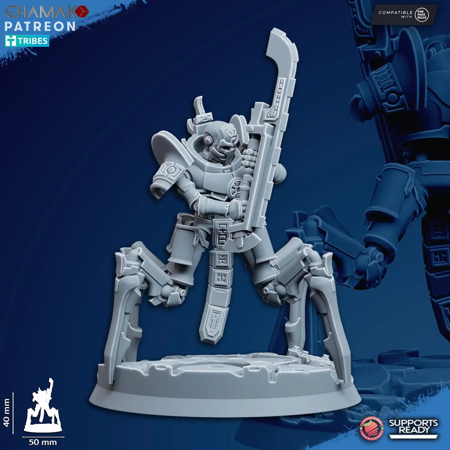 Vanquishers by Ghamak: Sci-fi 28/32mm Heroic Scale Miniature, 40mm tall, 7 Units My Store