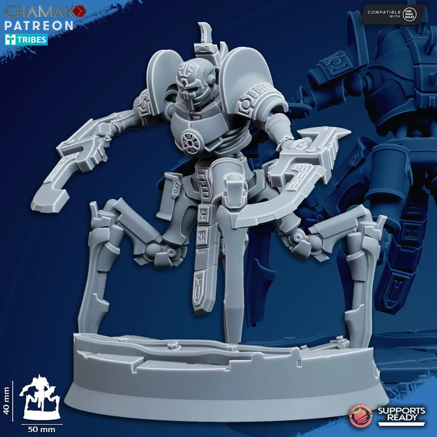 Vanquishers by Ghamak: Sci-fi 28/32mm Heroic Scale Miniature, 40mm tall, 7 Units My Store