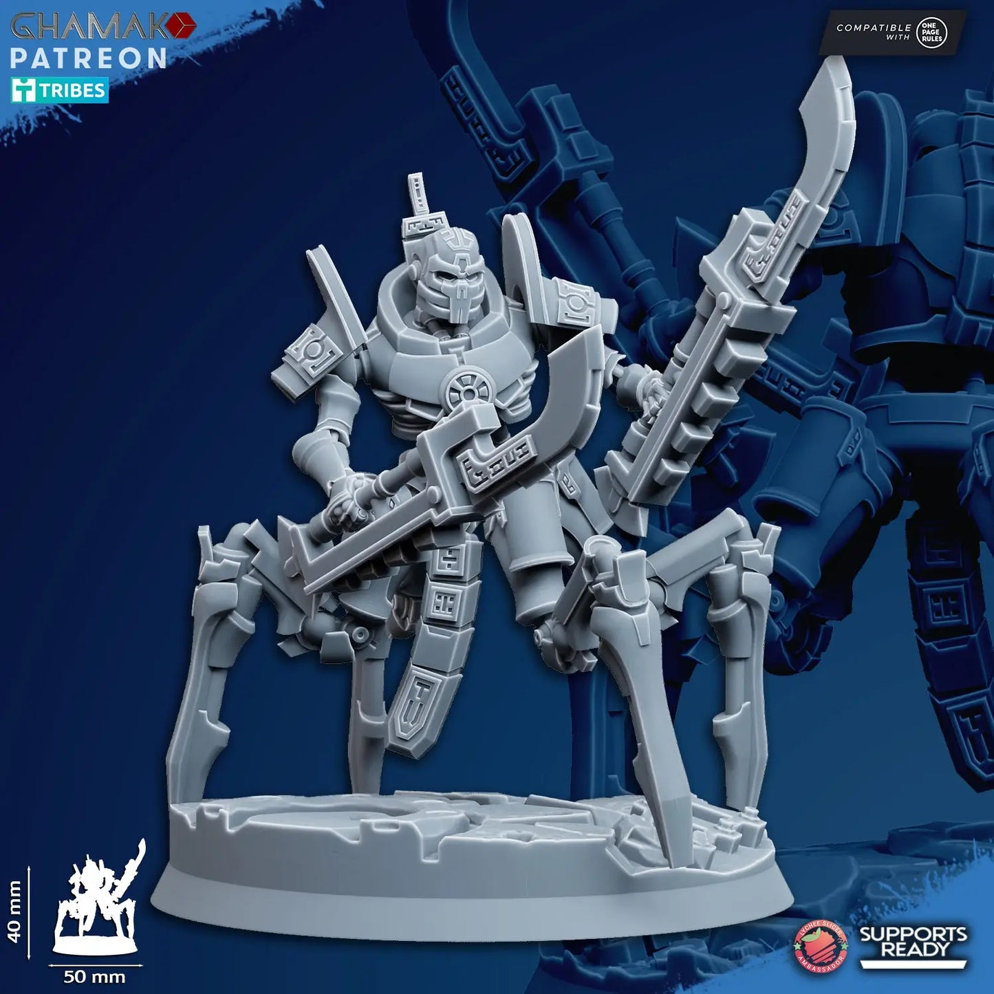 Vanquishers by Ghamak: Sci-fi 28/32mm Heroic Scale Miniature, 40mm tall, 7 Units My Store