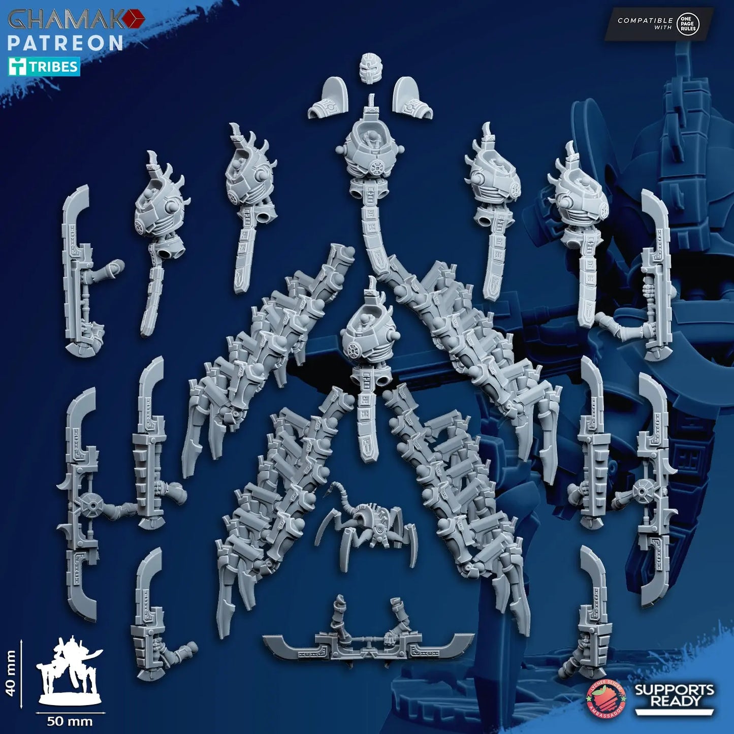 Vanquishers by Ghamak: Sci-fi 28/32mm Heroic Scale Miniature, 40mm tall, 7 Units My Store