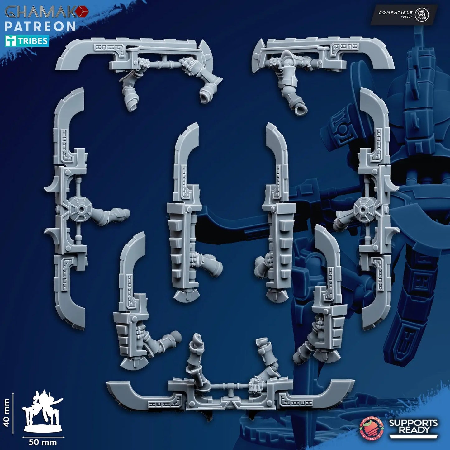 Vanquishers by Ghamak: Sci-fi 28/32mm Heroic Scale Miniature, 40mm tall, 7 Units My Store