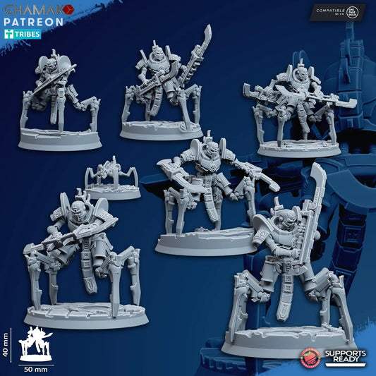 Vanquishers by Ghamak: Sci-fi 28/32mm Heroic Scale Miniature, 40mm tall, 7 Units My Store