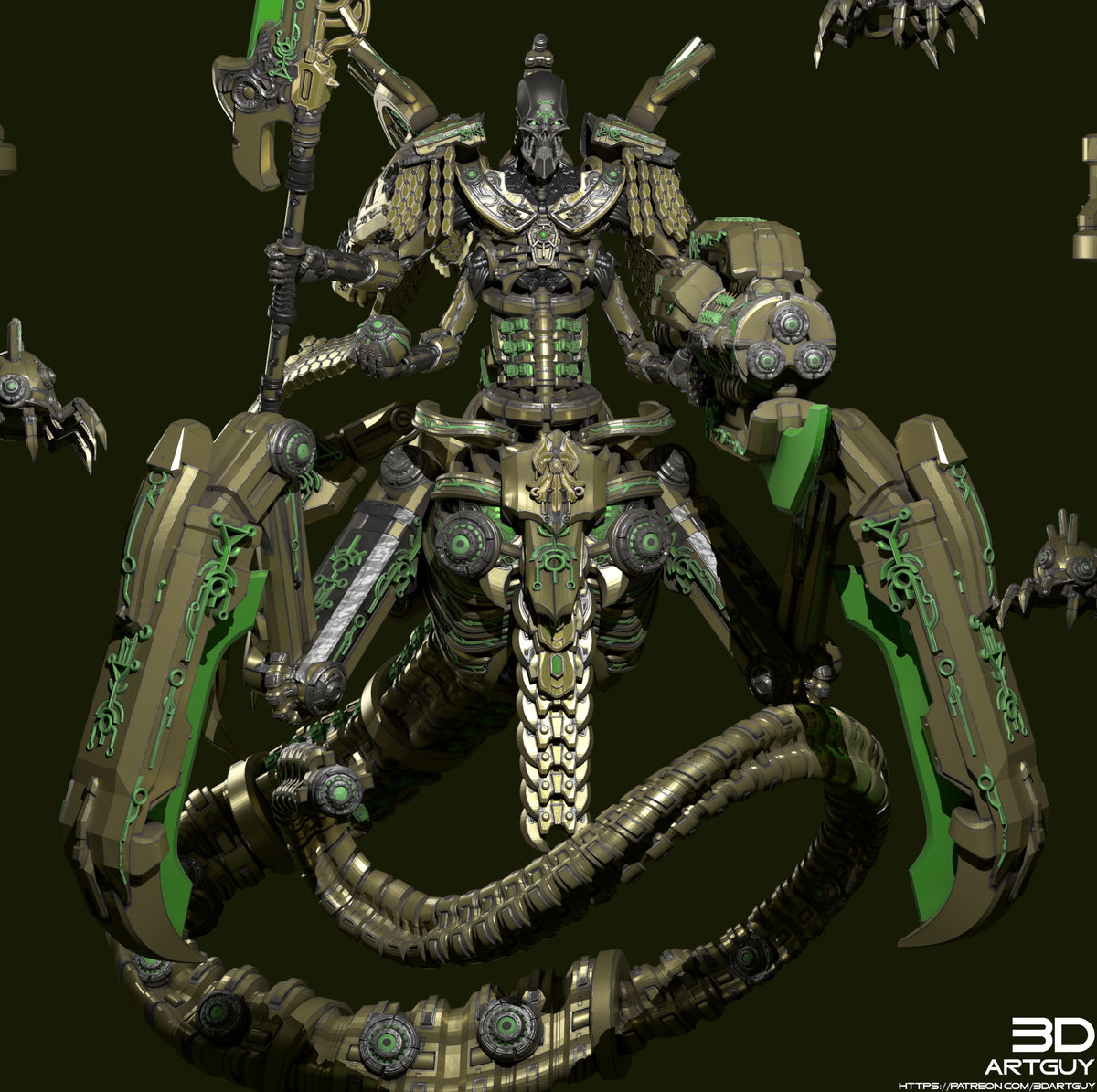 Ancient Annihilator Army by 3DArtGuy | Heroic Scale Resin Printed Miniature Kit (135mm Tall)