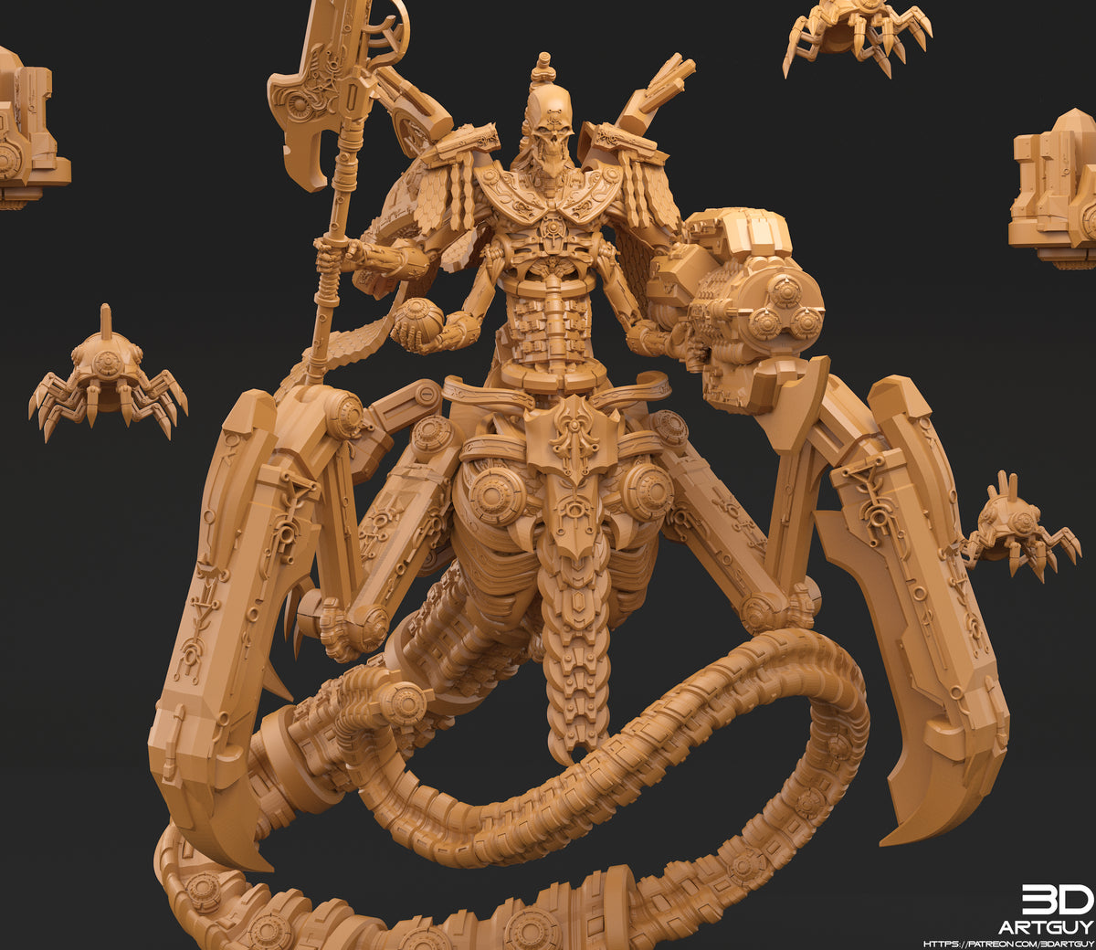 Ancient Annihilator Army by 3DArtGuy | Heroic Scale Resin Printed Miniature Kit (135mm Tall)