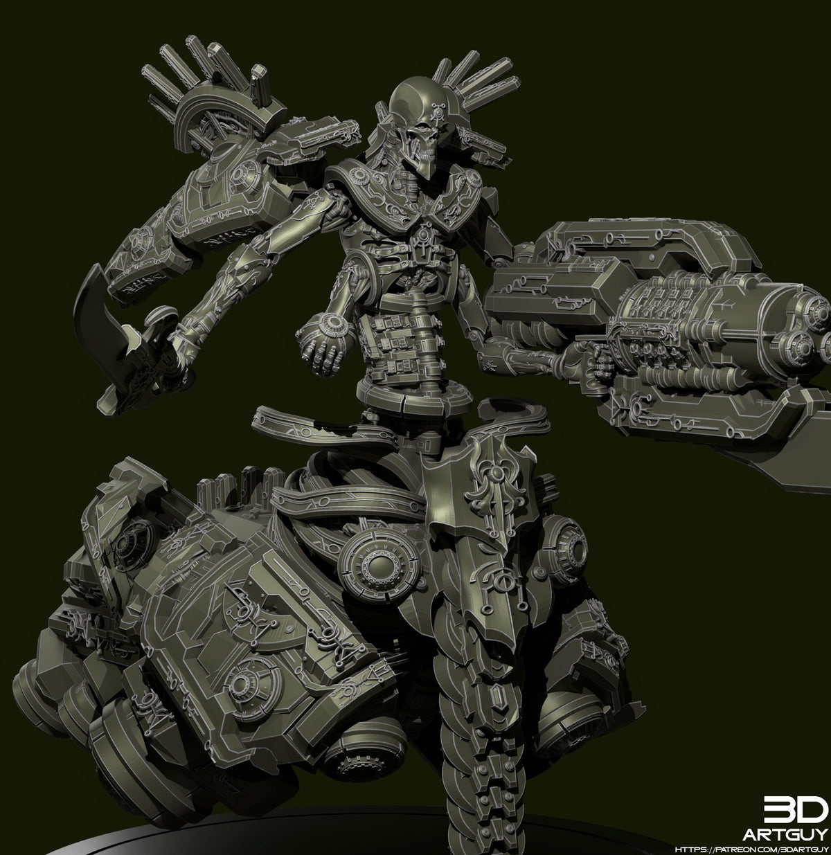 Ancient Annihilator Army by 3DArtGuy | Heroic Scale Resin Printed Miniature Kit (135mm Tall)
