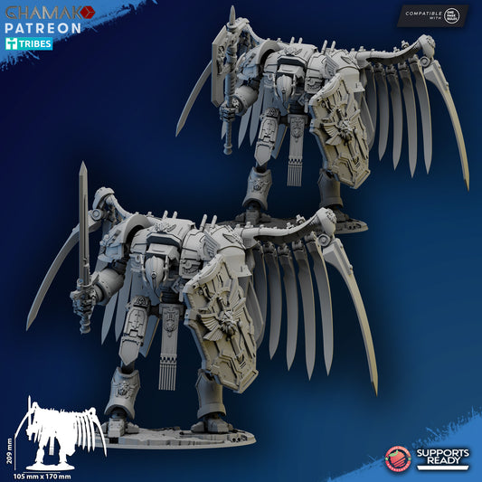 Angelic Titan by Ghamak 28/32mm Scale Miniature, 209x170mm