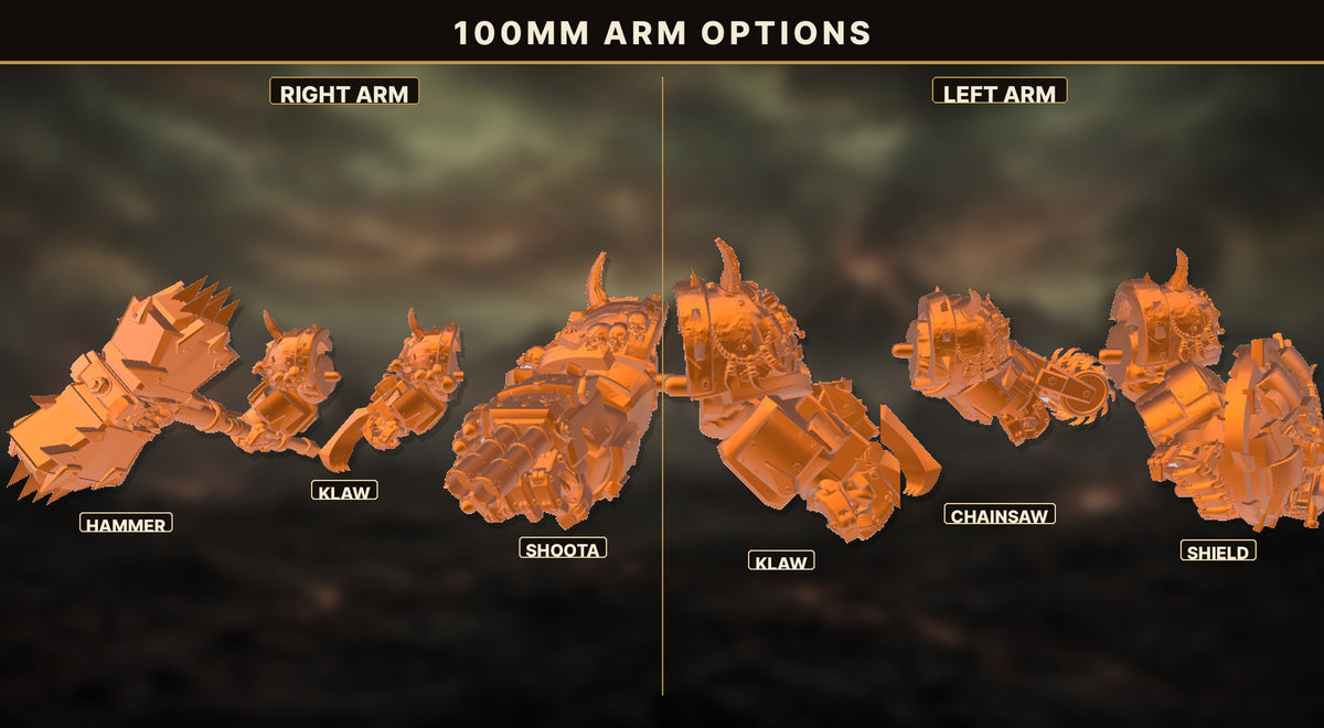 Ork Heavy Armor by 3DArtGuy | 50mm/100mm Scale Resin Printed Miniature
