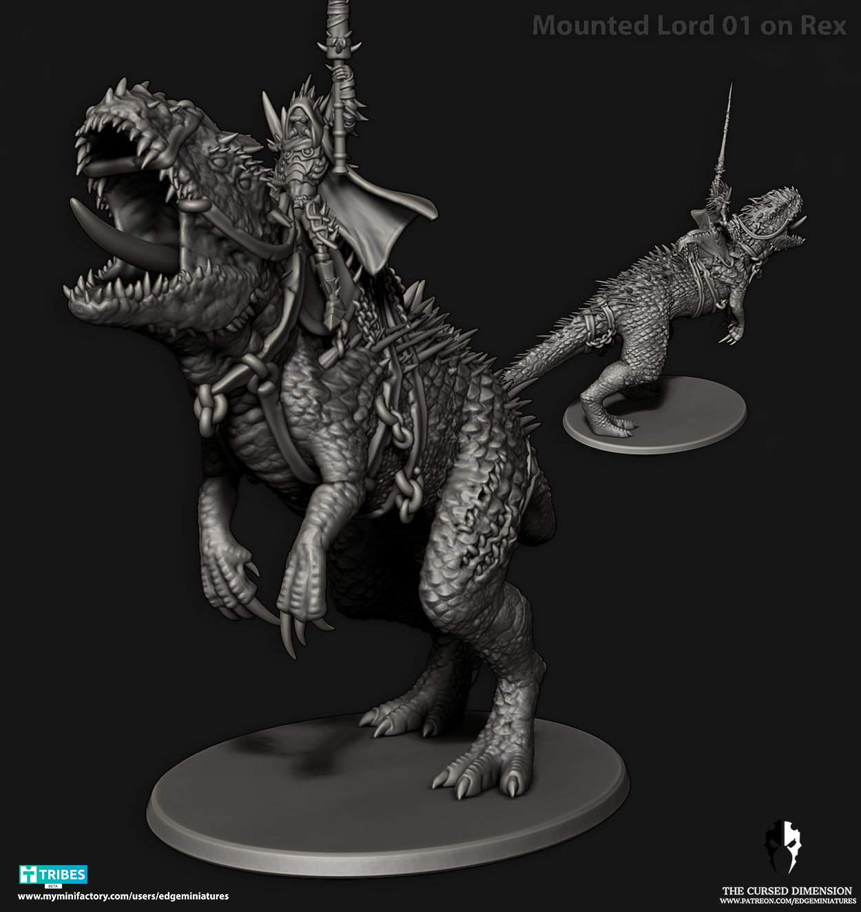 Dino Riders (Complete Set) – Space Desert Elves by Edge Miniatures