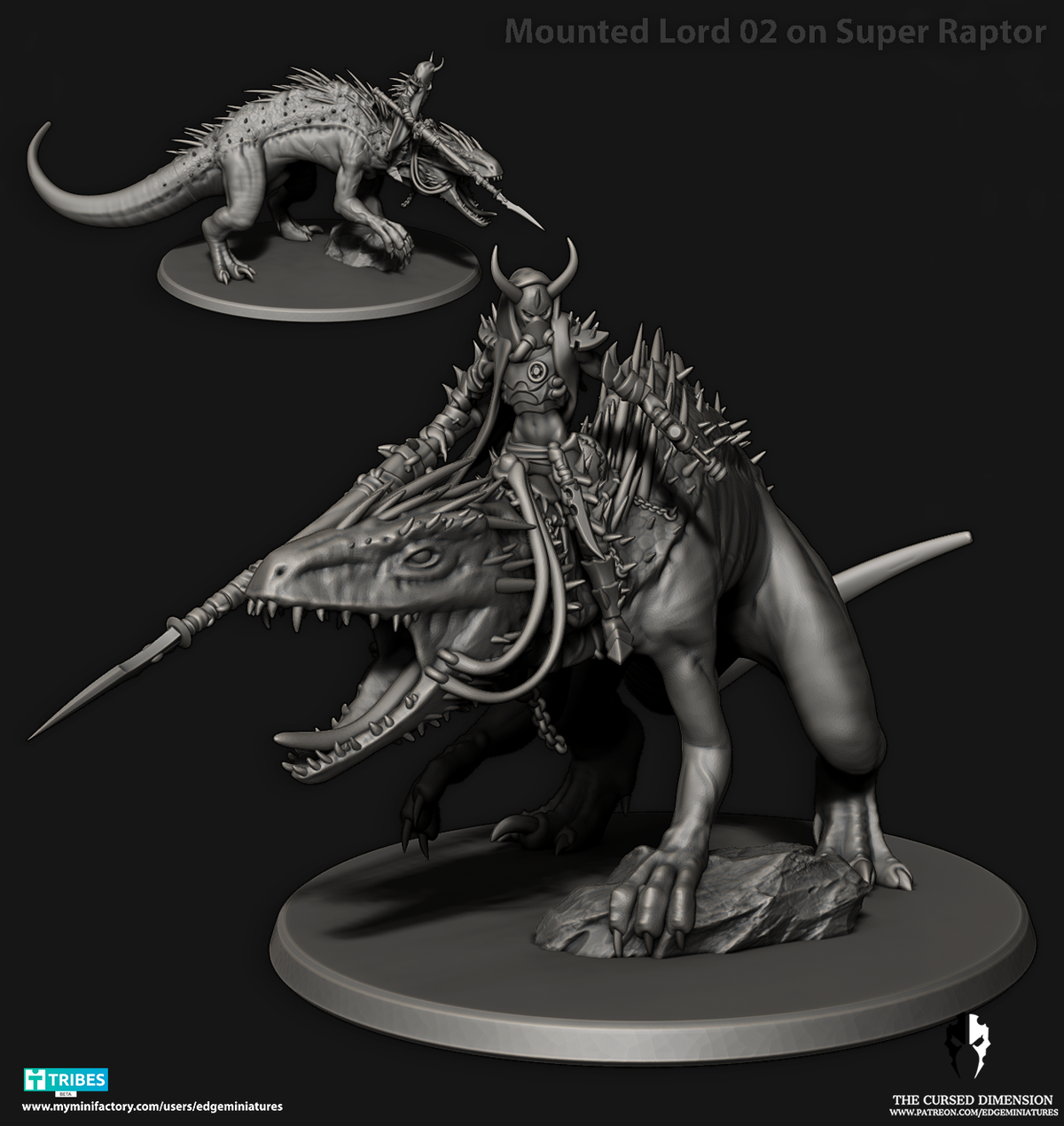 Dino Riders (Complete Set) – Space Desert Elves by Edge Miniatures