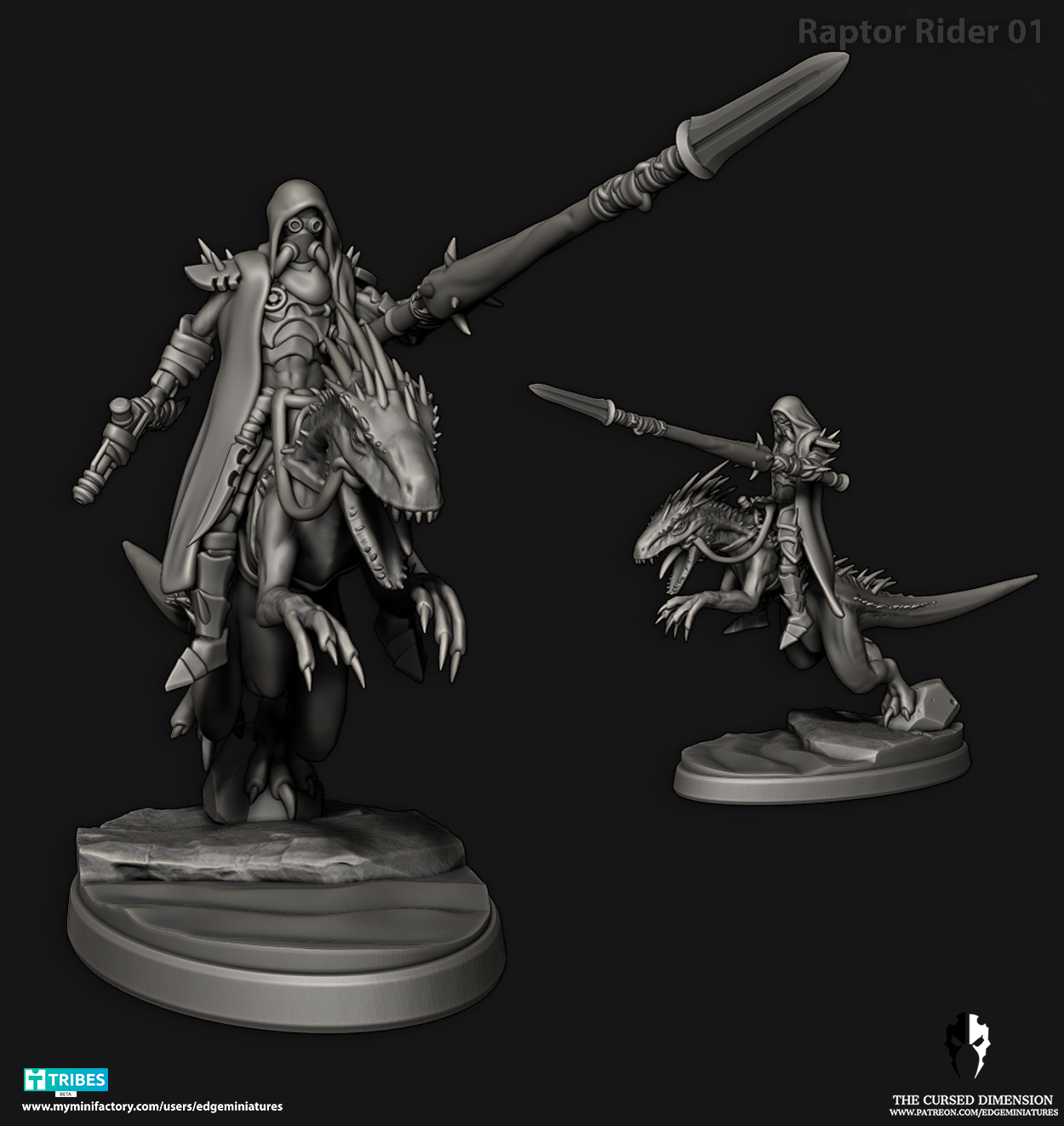 Dino Riders (Complete Set) – Space Desert Elves by Edge Miniatures