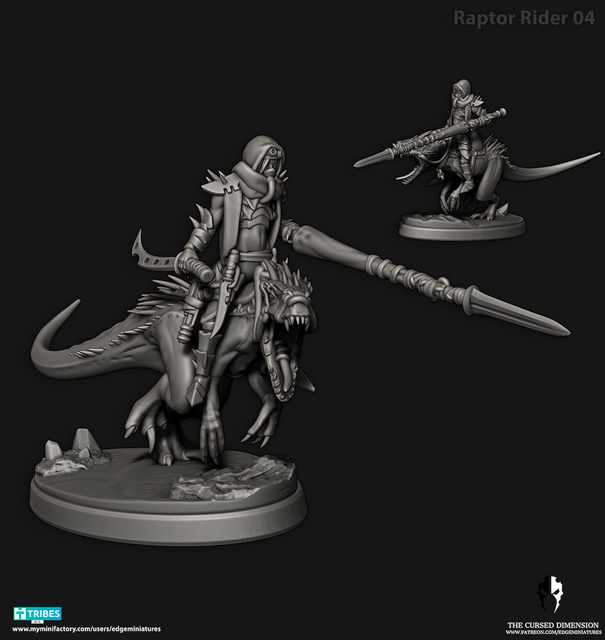 Dino Riders (Complete Set) – Space Desert Elves by Edge Miniatures