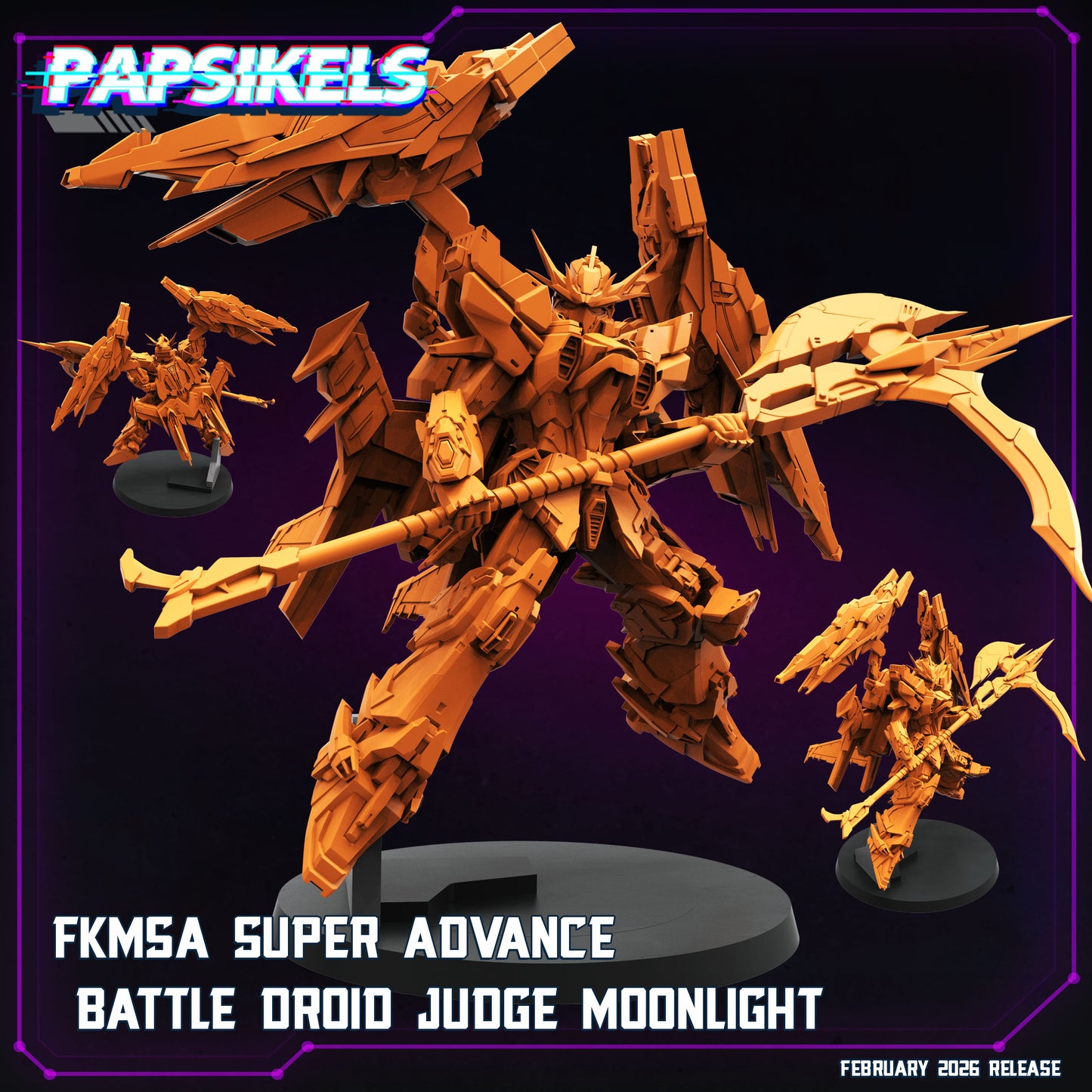 FKMSA Super Advance Battle Droid Judge Moonlight – Resin Printed Sci-Fi Mini by Papsikels (28/32mm)