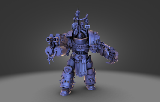 Giant Warrior Champion by 3DArtGuy – Resin Printed Grimdark Sci-Fi Soldier