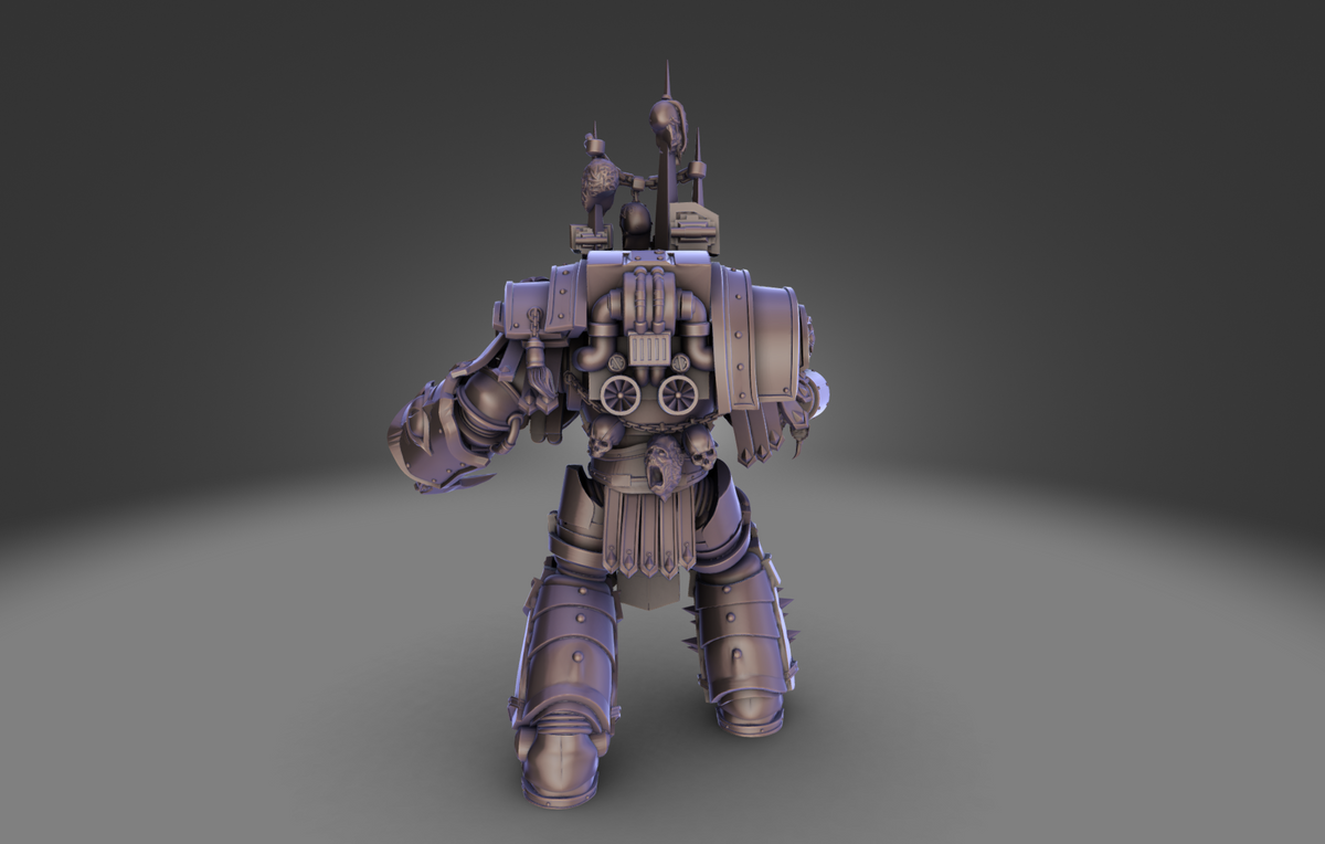 Giant Warrior Champion by 3DArtGuy – Resin Printed Grimdark Sci-Fi Soldier