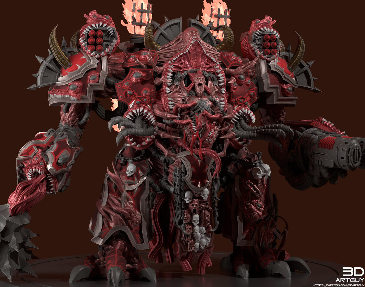 Monstrous Mech by 3DArtGuy | 50mm/70mm Scale Resin Printed Mech