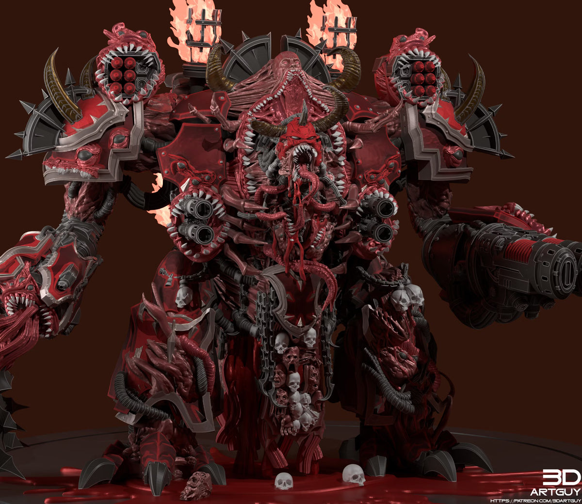 Monstrous Mech by 3DArtGuy | 50mm/70mm Scale Resin Printed Mech
