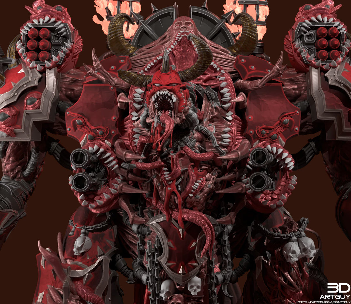 Monstrous Mech by 3DArtGuy | 50mm/70mm Scale Resin Printed Mech
