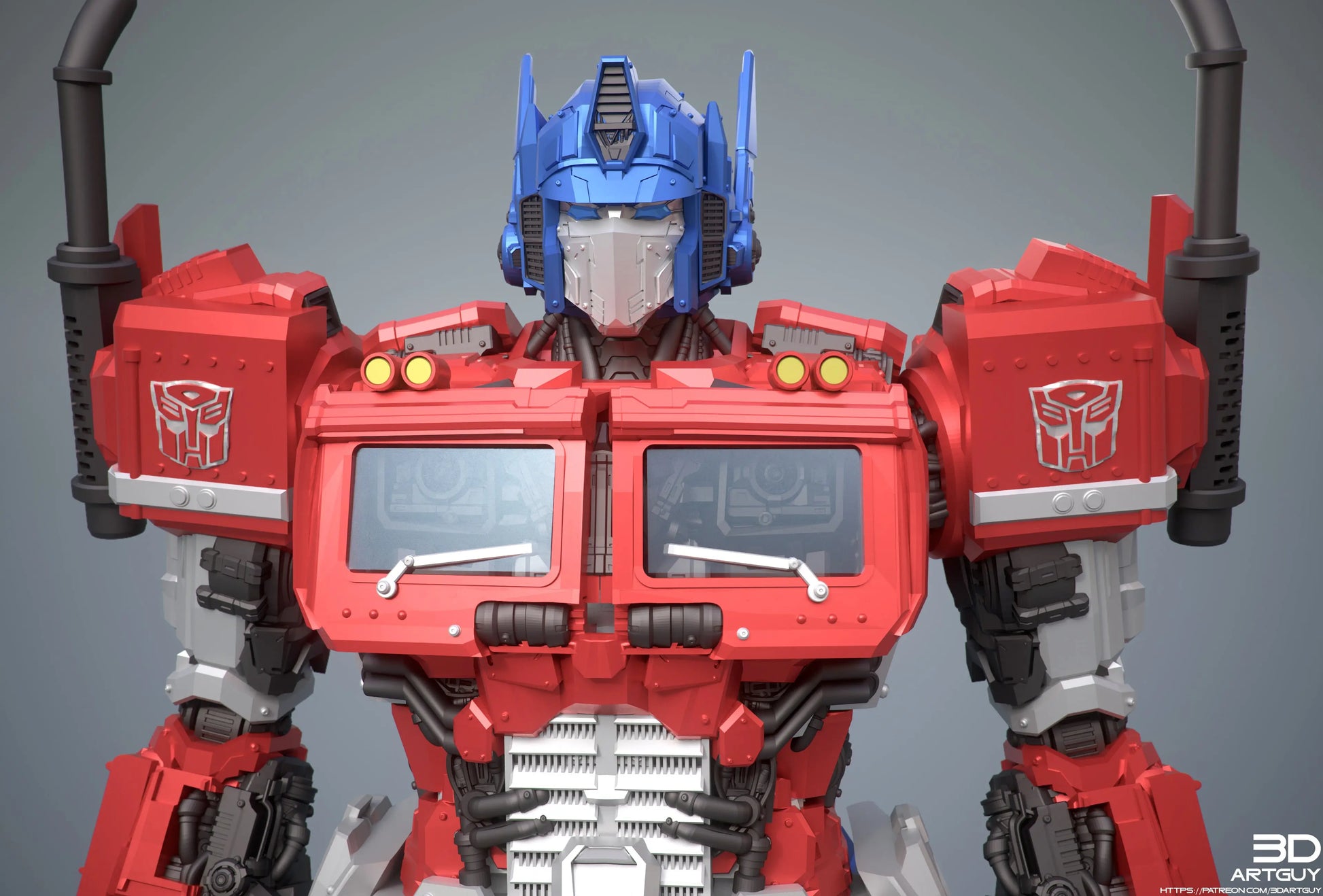 Optimus Prime by 3DArtGuy 28/32mm scale, 50mm or 100mm, Miniature War Gaming Figure, Transformer My Store