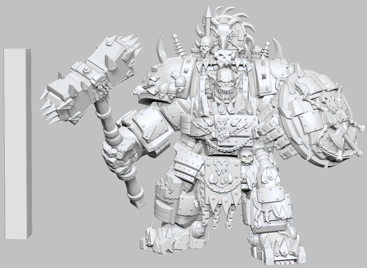 Ork Heavy Armor by 3DArtGuy | 50mm/100mm Scale Resin Printed Miniature