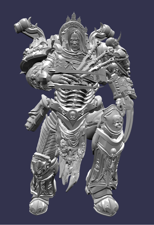 Boogeyman by 3DArtGuy 50mm Claws Crossed pose, grey render
