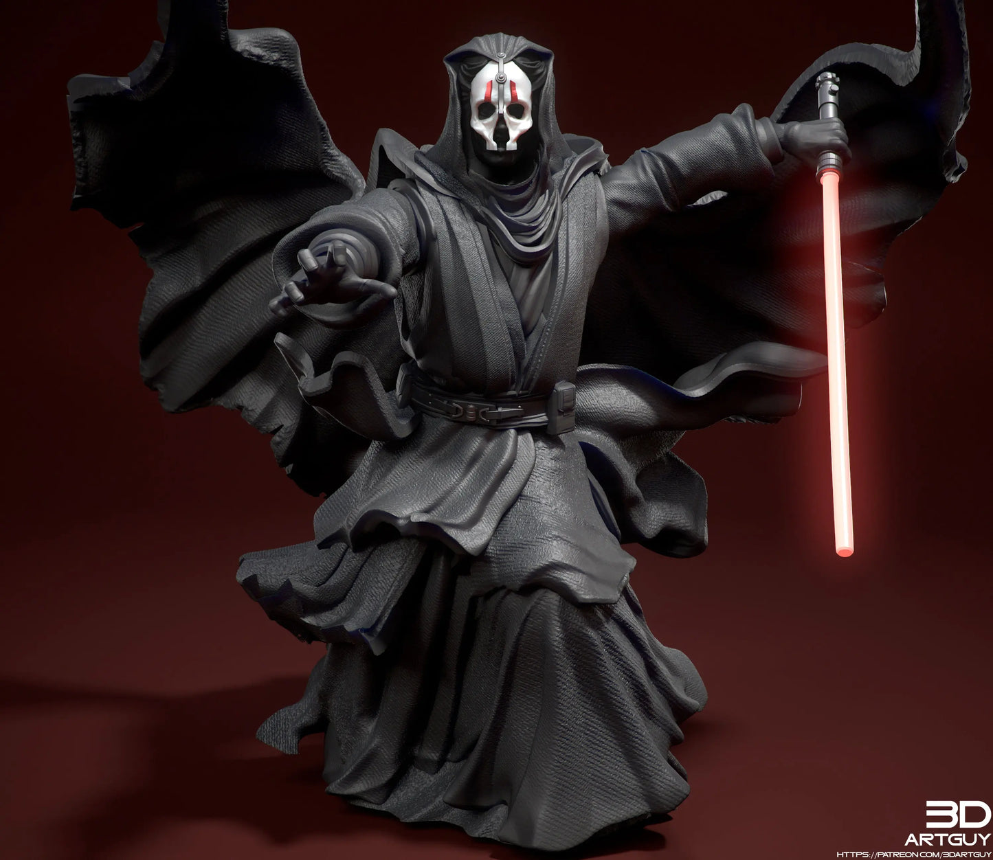 Darth Nihilus by 3DArtGuy 28/32mm scale, 50mm or 100m Miniature War Gaming Figure, Sci-fi, Proxy, Star Wars - Mega Diamonds & Schwartzreiter Mini Forge