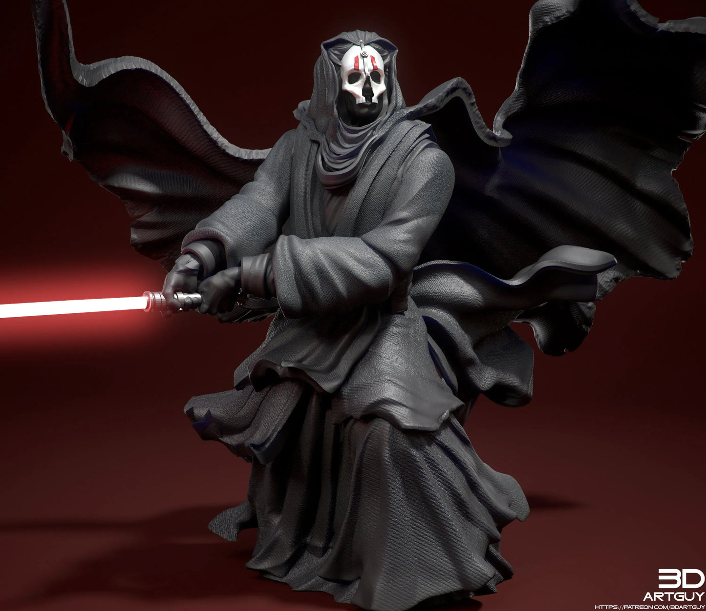 Darth Nihilus by 3DArtGuy 28/32mm scale, 50mm or 100m Miniature War Gaming Figure, Sci-fi, Proxy, Star Wars - Mega Diamonds & Schwartzreiter Mini Forge