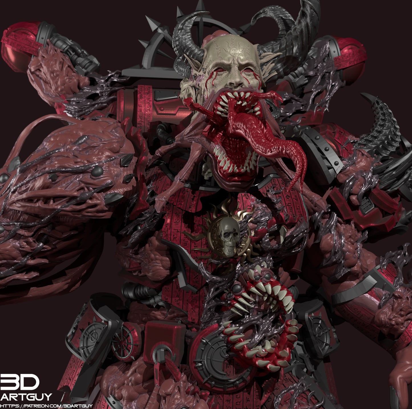 Possessed Warrior by 3D Art Guy – Resin Printed Grimdark Sci-Fi Mini (28/32mm)